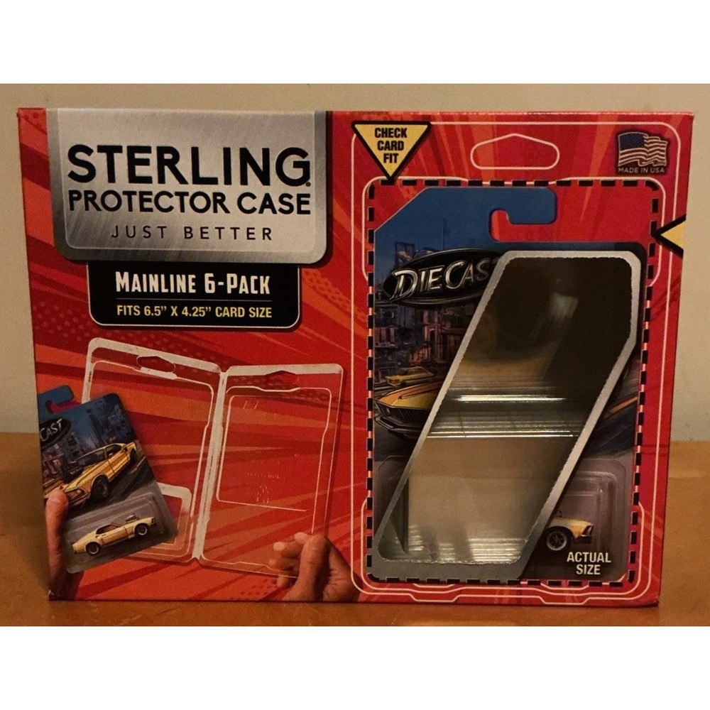 Sterling Protector Case Mainline 6 Pack Gift Box for Hot Wheels & Matchbox Basic